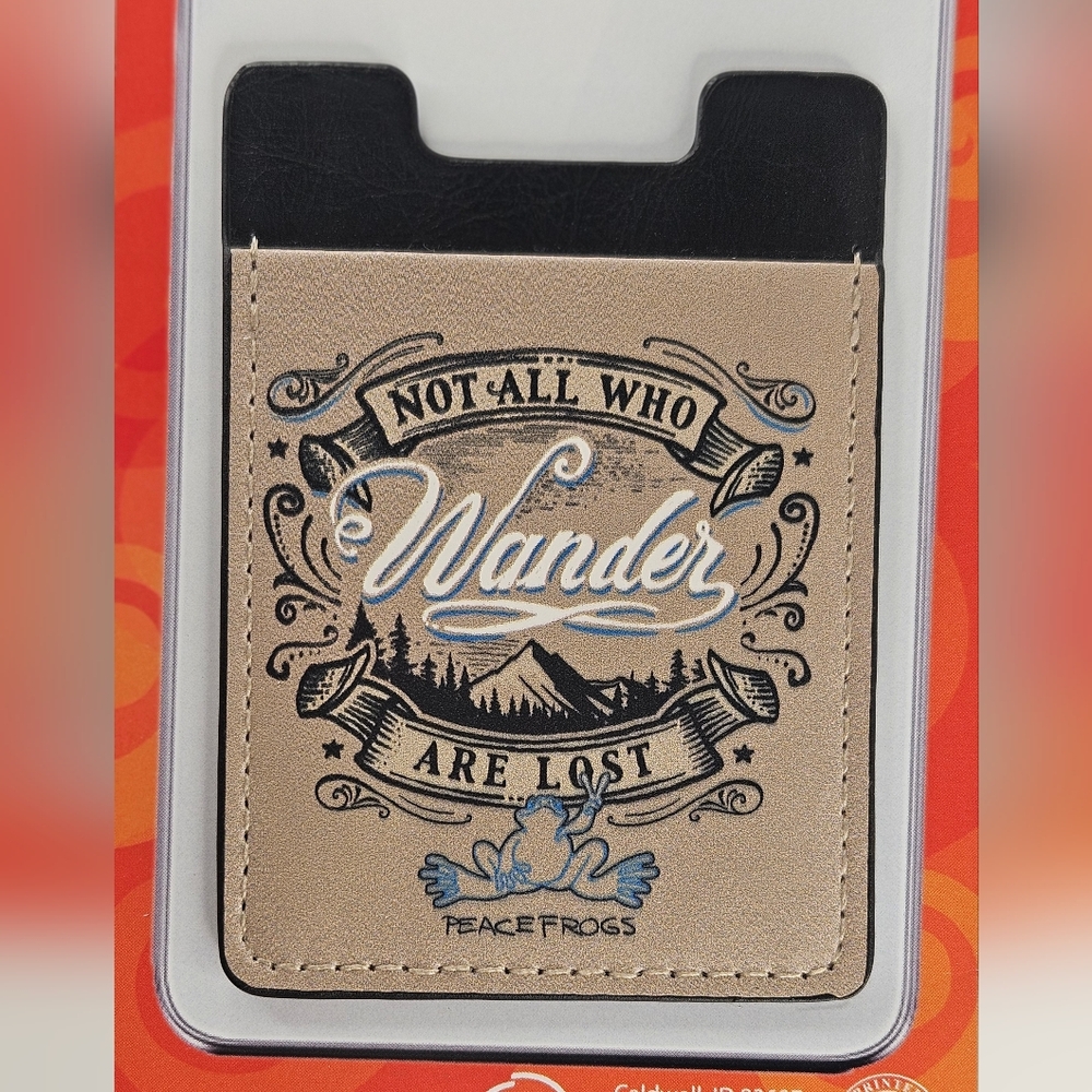 Peace Frogs Phone Pocket Wallet Not All Who Wander Poem BUNDLE 2 GET 1 FREE